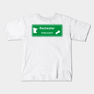 Rochester, Minnesota Highway Exit Sign Kids T-Shirt